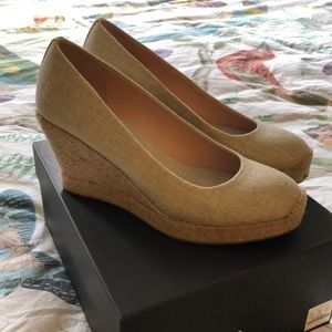 JCrew metallic espadrille